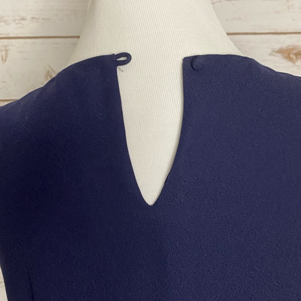 Banana Republic navy embellished/bejeweled sleeveless shift dress Size XS - Picture 4 of 7